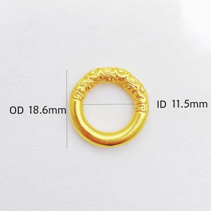 LuckyCharms Gold-plated Cloud Pattern Peace Buckle Pendant Necklace