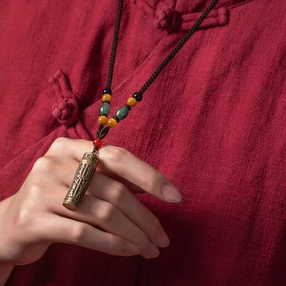 LuckyCharms Openable Brass Gau Box Pendant Necklace