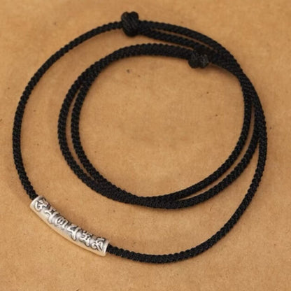 LuckyCharms Om Mami Padme Hūm Silver Pandent Necklace