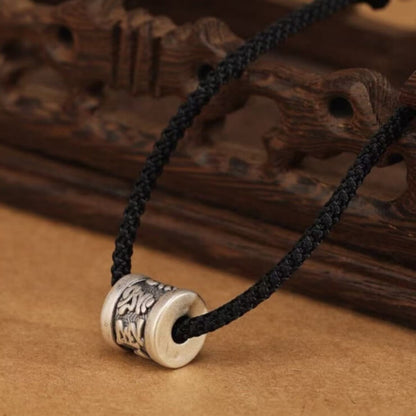 LuckyCharms Om Mami Padme Hūm Silver Pandent Necklace