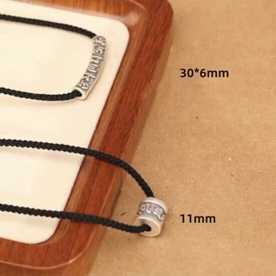 LuckyCharms Om Mami Padme Hūm Silver Pandent Necklace