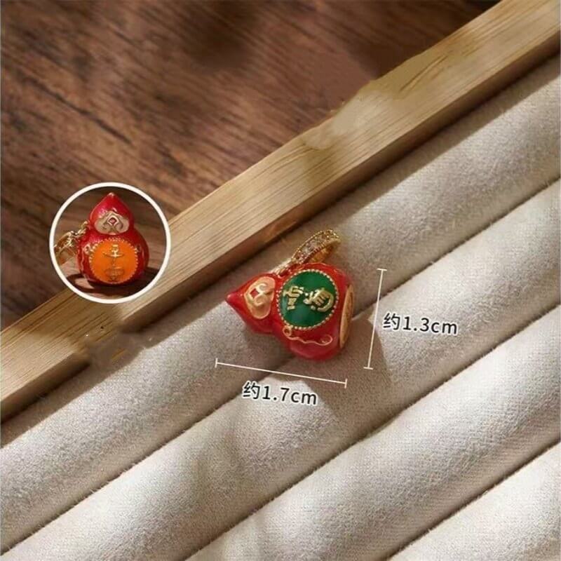LuckyCharms Chinese Style Enamel Gourd Pendant