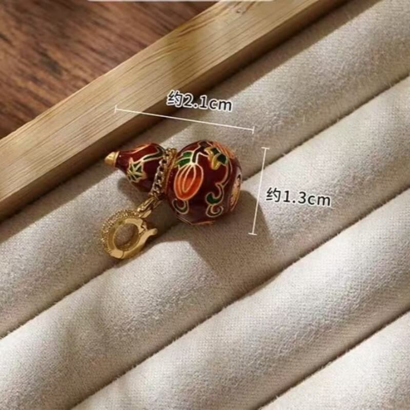 LuckyCharms Chinese Style Enamel Gourd Pendant