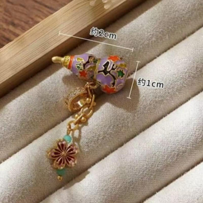 LuckyCharms Chinese Style Enamel Gourd Pendant