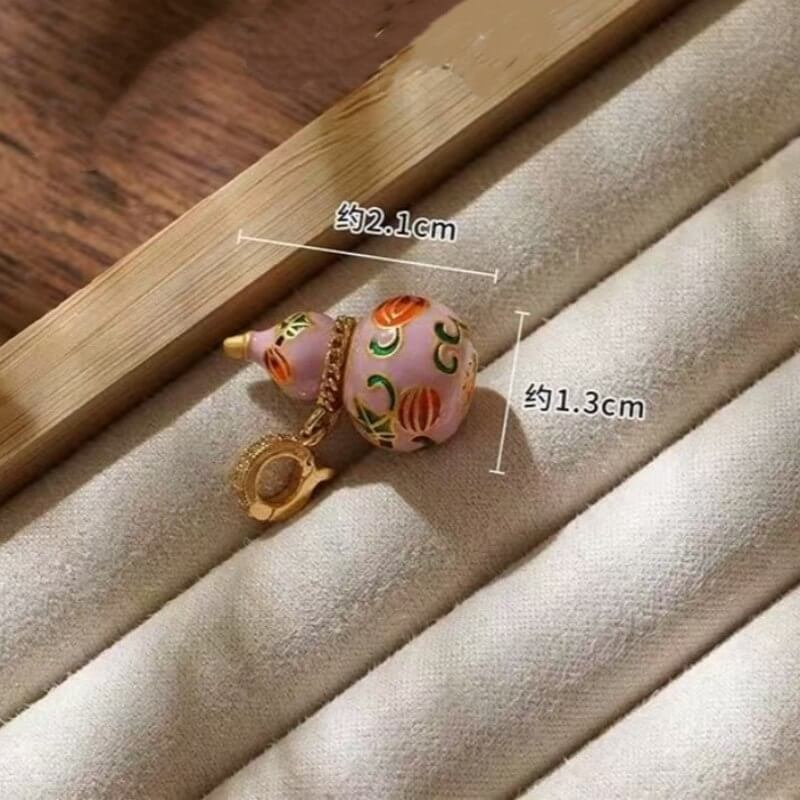 LuckyCharms Chinese Style Enamel Gourd Pendant