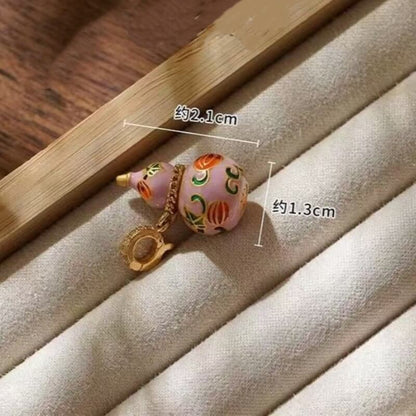 LuckyCharms Chinese Style Enamel Gourd Pendant