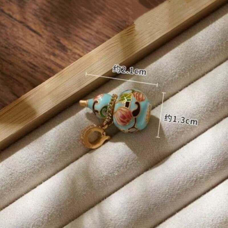 LuckyCharms Chinese Style Enamel Gourd Pendant