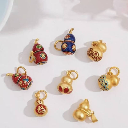 LuckyCharms Chinese Style Gold-plated Gourd Pendant