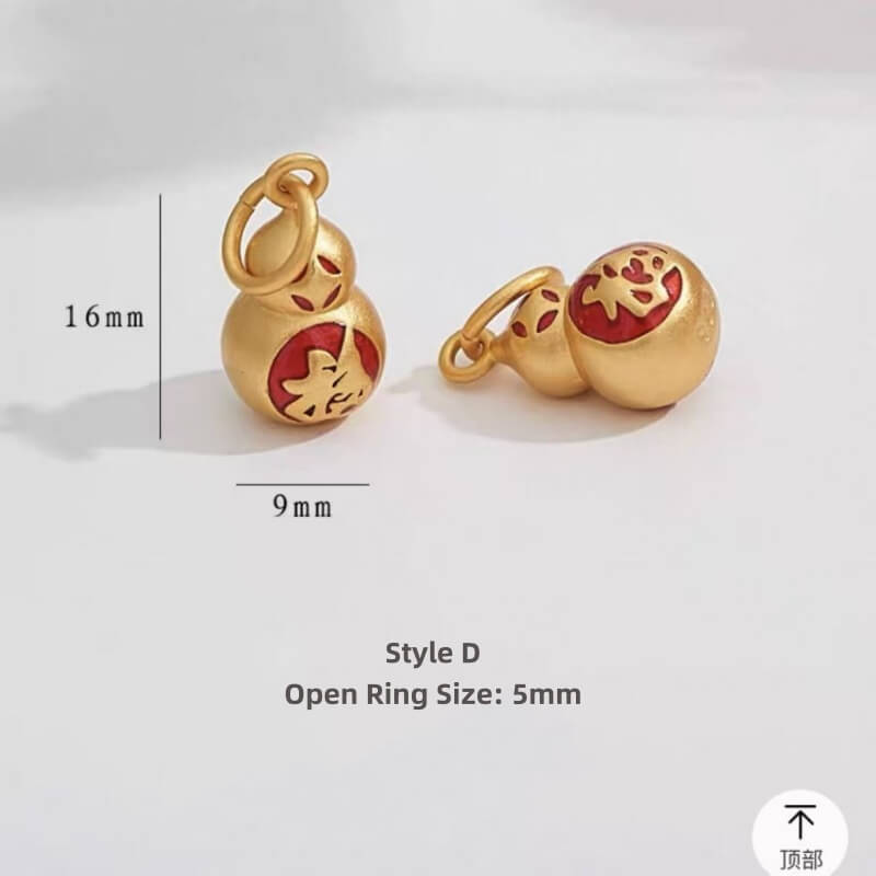LuckyCharms Chinese Style Gold-plated Gourd Pendant