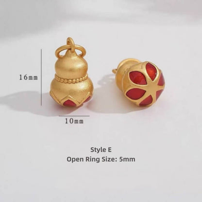 LuckyCharms Chinese Style Gold-plated Gourd Pendant