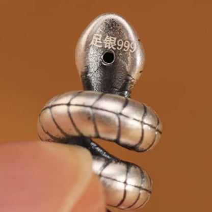 LuckyCharms Silver Snake Fortune & Protection Braided Rope Bracelet