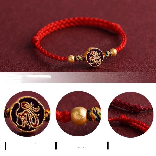LuckyCharms Chinese Zodiacs Luck & Health Beads Braided Rope Bracelet
