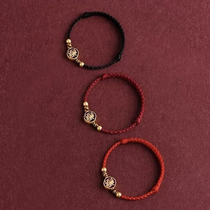 LuckyCharms Chinese Zodiacs Luck & Health Beads Braided Rope Bracelet