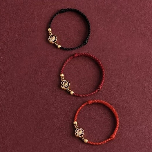 LuckyCharms Chinese Zodiacs Luck & Health Beads Braided Rope Bracelet