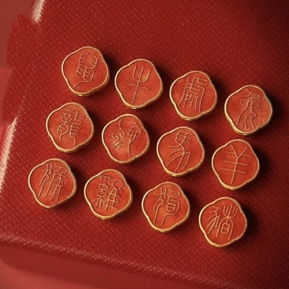 LuckyCharms Chinese Zodiacs Luck & Health Beads Blessing Braided Rope Bracelet