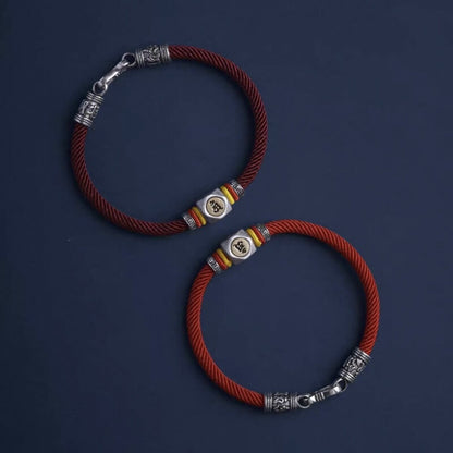 LuckyCharms Guardian Buddhas Seed Syllables Red Bracelet