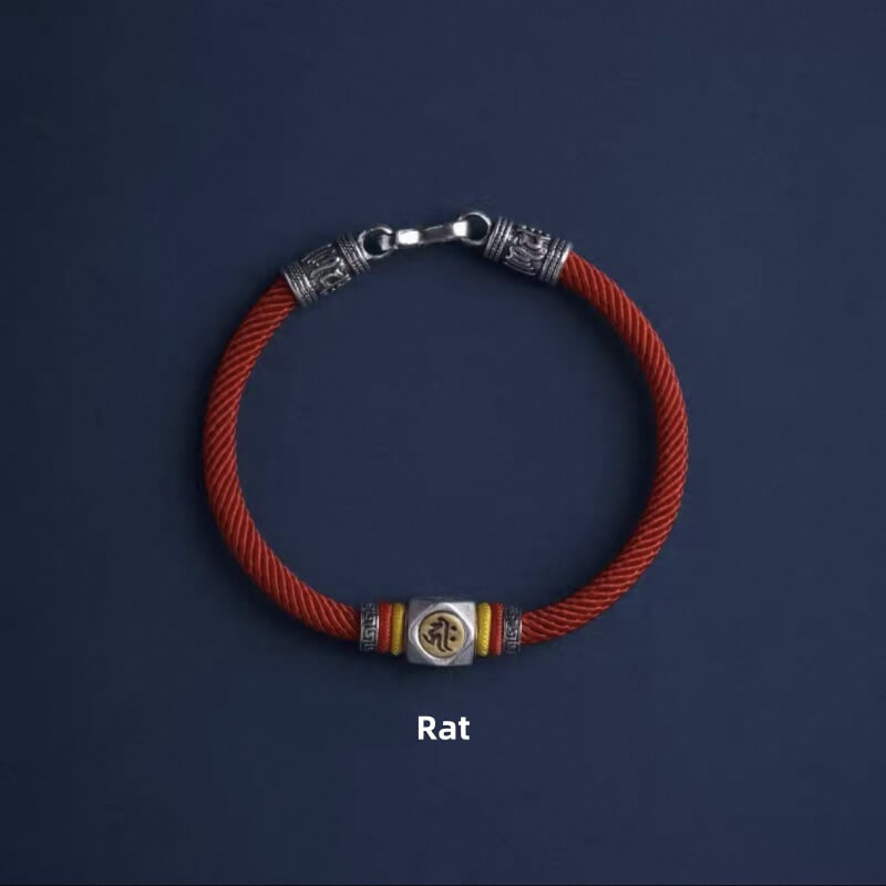 LuckyCharms Guardian Buddhas Seed Syllables Red Bracelet