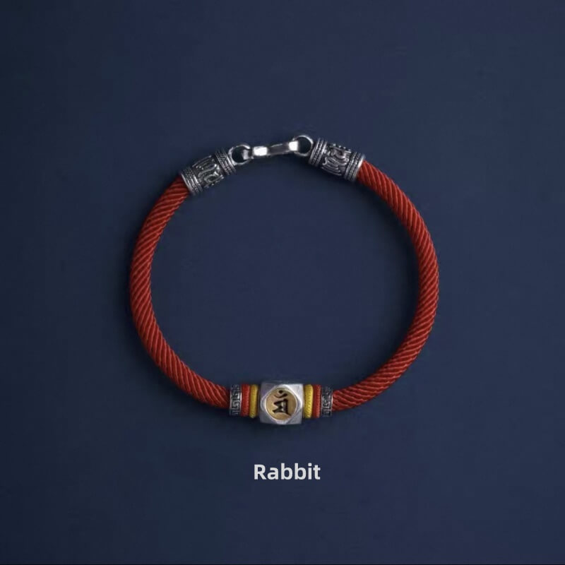 LuckyCharms Guardian Buddhas Seed Syllables Red Bracelet