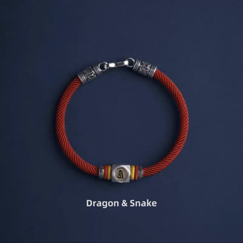 LuckyCharms Guardian Buddhas Seed Syllables Red Bracelet