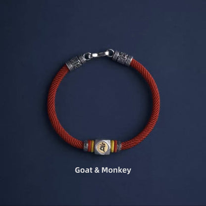 LuckyCharms Guardian Buddhas Seed Syllables Red Bracelet