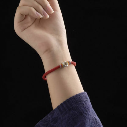 LuckyCharms Guardian Buddhas Seed Syllables Dark Red Bracelet