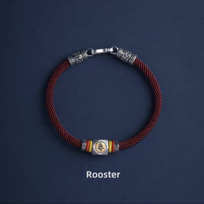 LuckyCharms Guardian Buddhas Seed Syllables Dark Red Bracelet