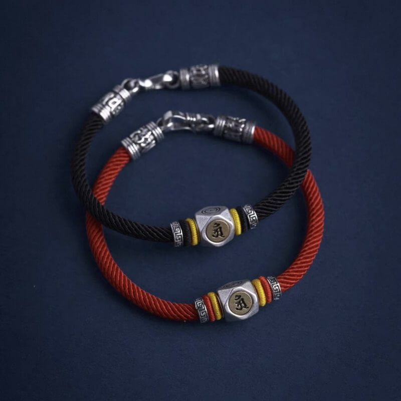 LuckyCharms Guardian Buddhas Seed Syllables Black Bracelet