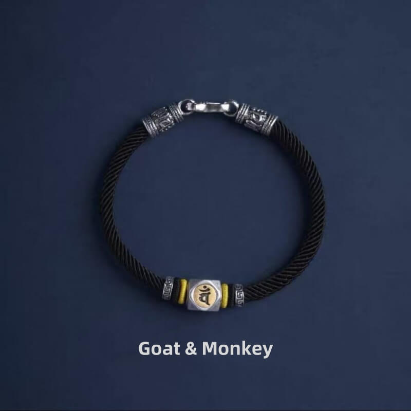 LuckyCharms Guardian Buddhas Seed Syllables Black Bracelet