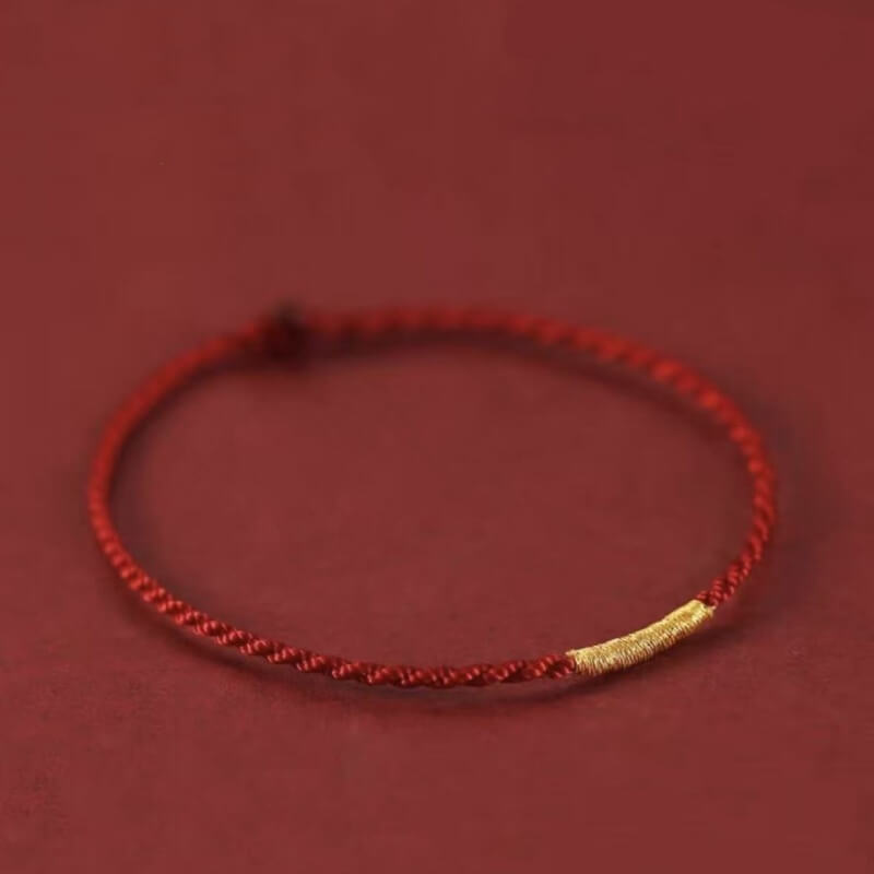 LuckyCharms Golden Threads Ultra-thin Braided Bracelet