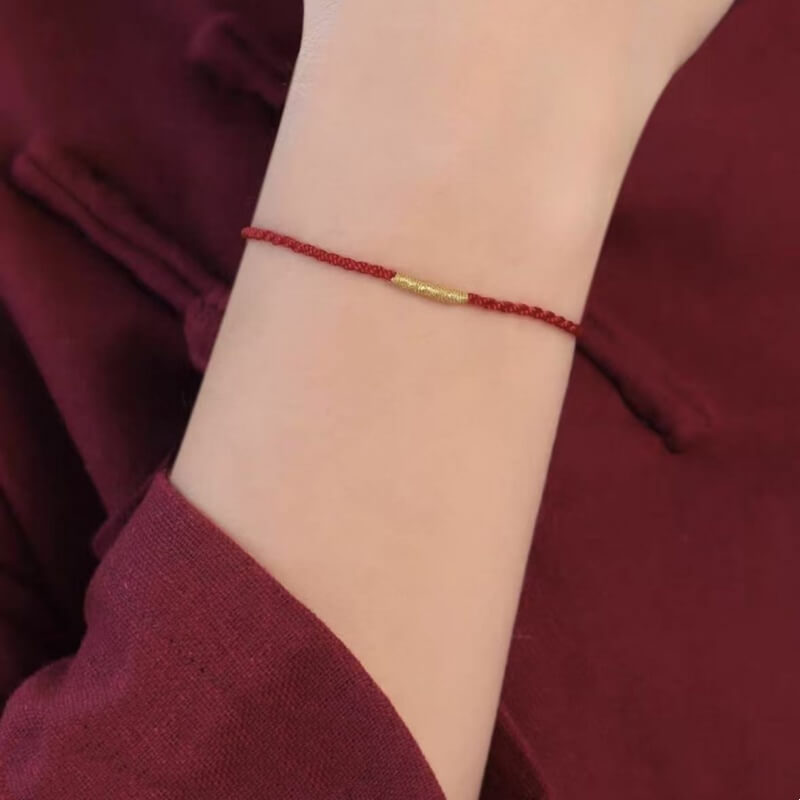 LuckyCharms Golden Threads Ultra-thin Braided Bracelet