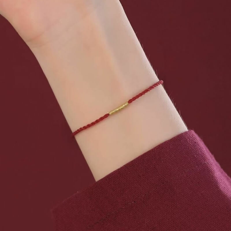 LuckyCharms Golden Threads Ultra-thin Braided Bracelet