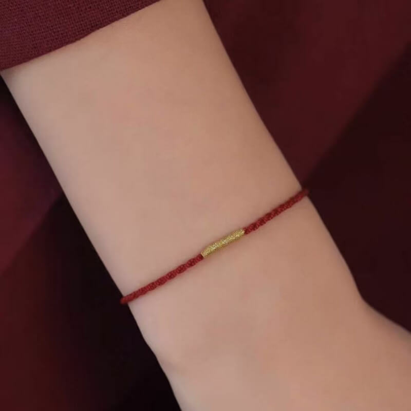 LuckyCharms Golden Threads Ultra-thin Braided Bracelet