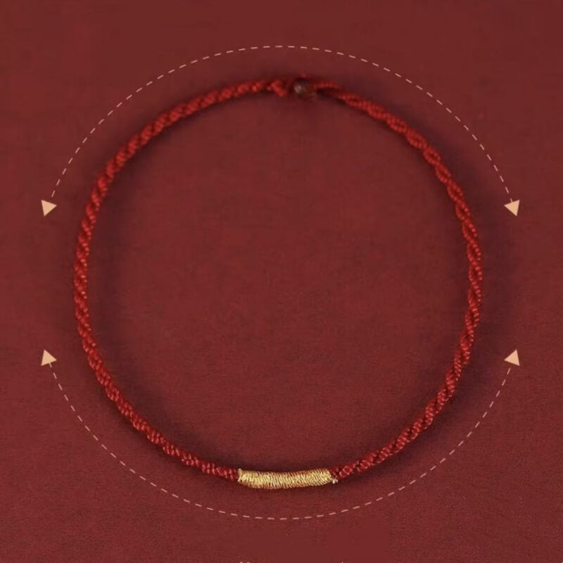 LuckyCharms Golden Threads Ultra-thin Braided Bracelet