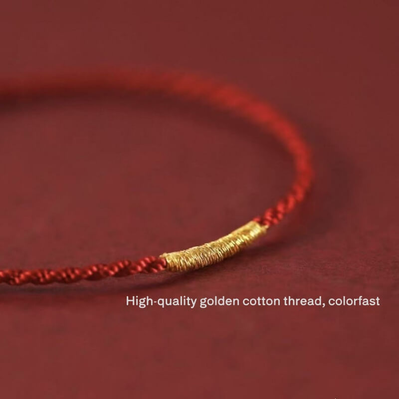 LuckyCharms Golden Threads Ultra-thin Braided Bracelet