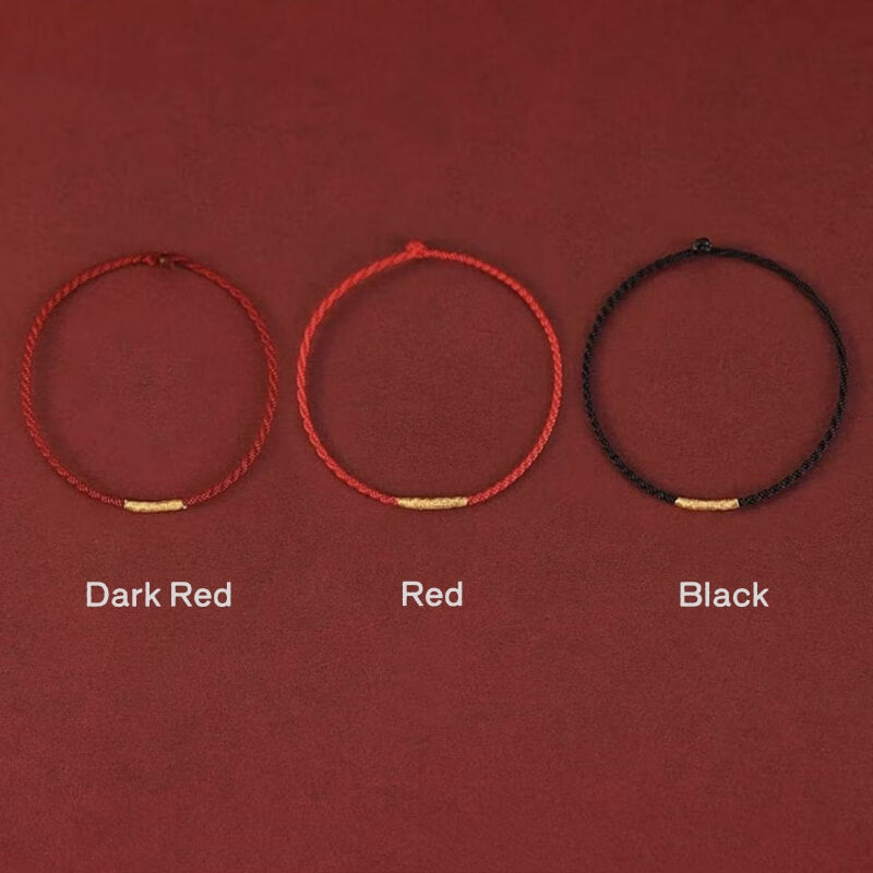 LuckyCharms Golden Threads Ultra-thin Braided Bracelet