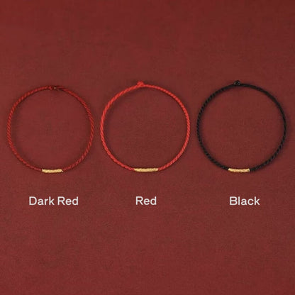 LuckyCharms Golden Threads Ultra-thin Braided Bracelet