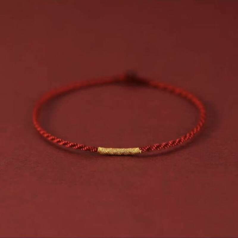 LuckyCharms Golden Threads Ultra-thin Braided Bracelet