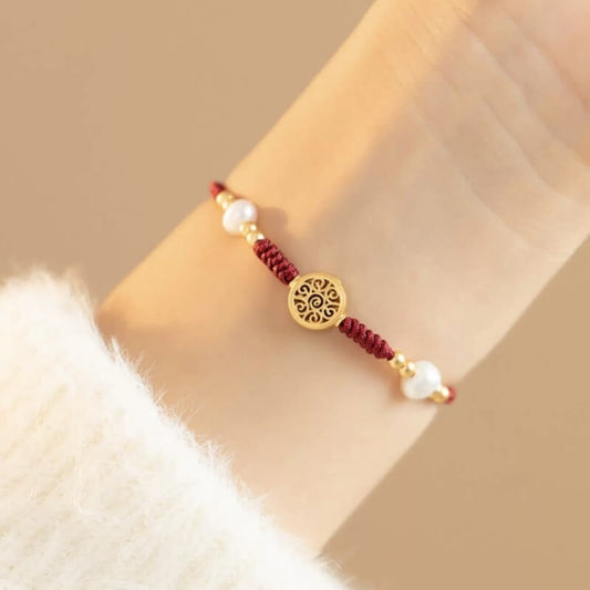 LuckyCharms Gold-Plated Money Tree Fortune-turning Braided Bracelet