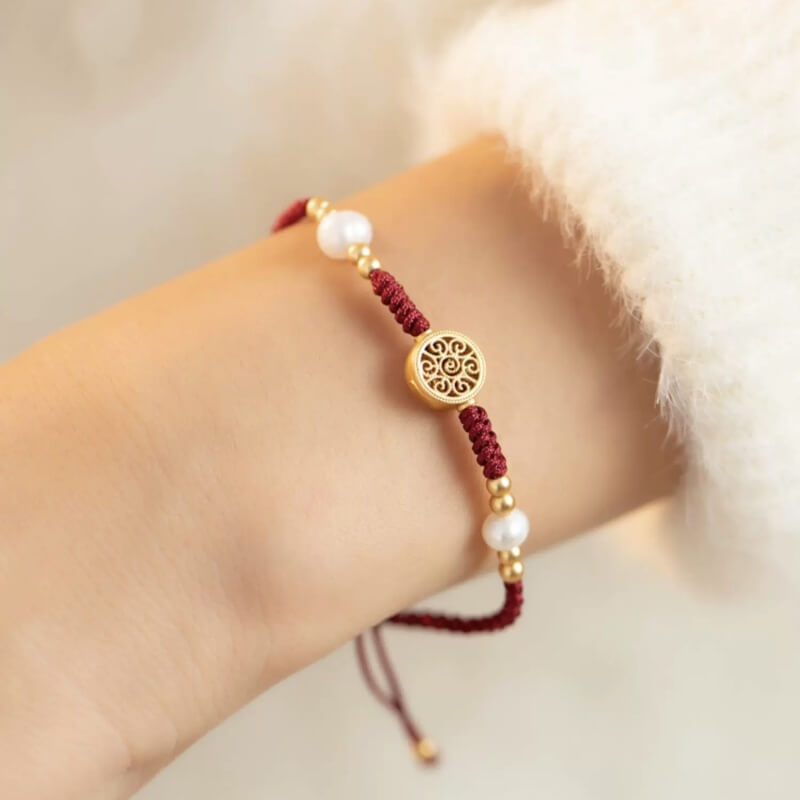 LuckyCharms Gold-Plated Money Tree Fortune-turning Braided Bracelet