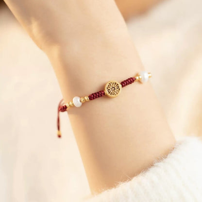 LuckyCharms Gold-Plated Money Tree Fortune-turning Braided Bracelet