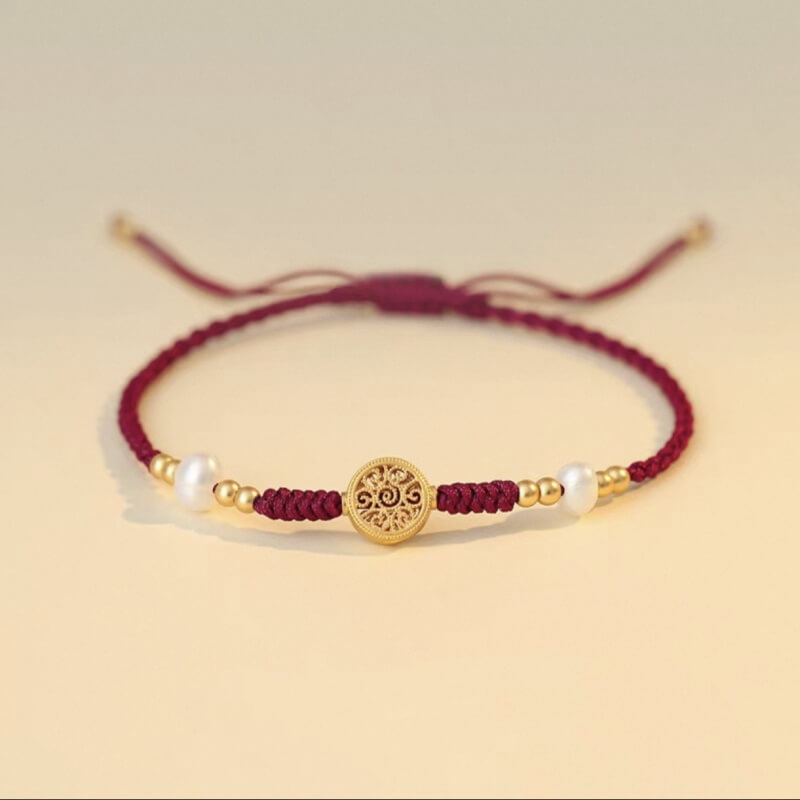 LuckyCharms Gold-Plated Money Tree Fortune-turning Braided Bracelet