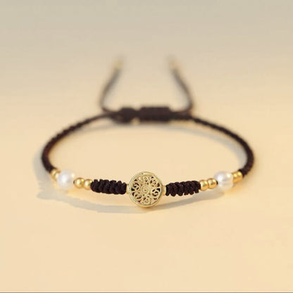 LuckyCharms Gold-Plated Money Tree Fortune-turning Braided Bracelet