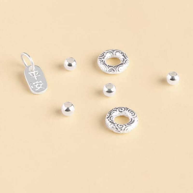 LuckyCharms 925 Silver Peace Buckle Luck & Happiness Braided Rope Bracelet