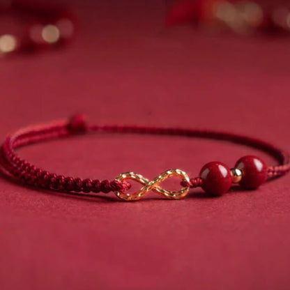 LuckyCharms Infinity Symbol Wealth Braided Rope Bracelet