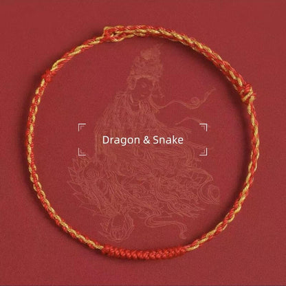 LuckyCharms Chinese Zodiac Protection Blessing Braided Rope Bracelet