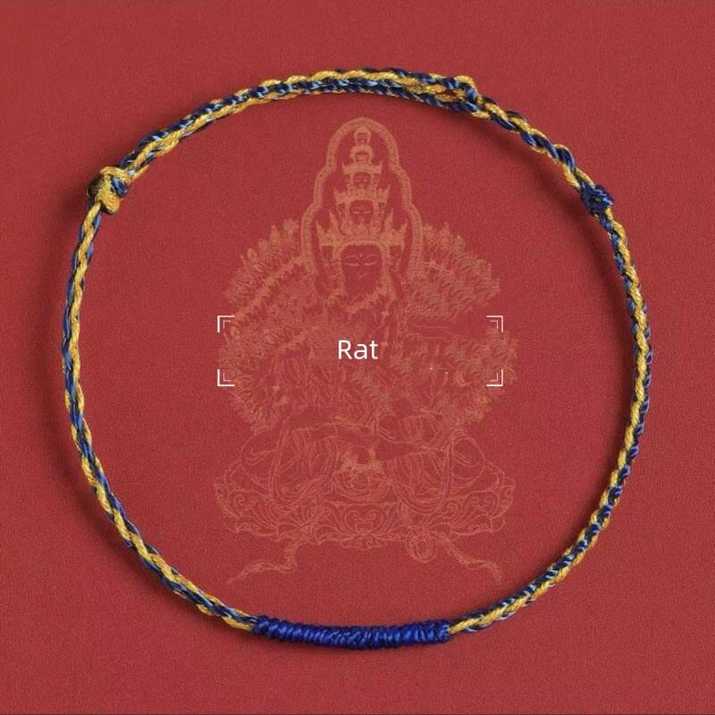 LuckyCharms Chinese Zodiac Protection Blessing Braided Rope Bracelet