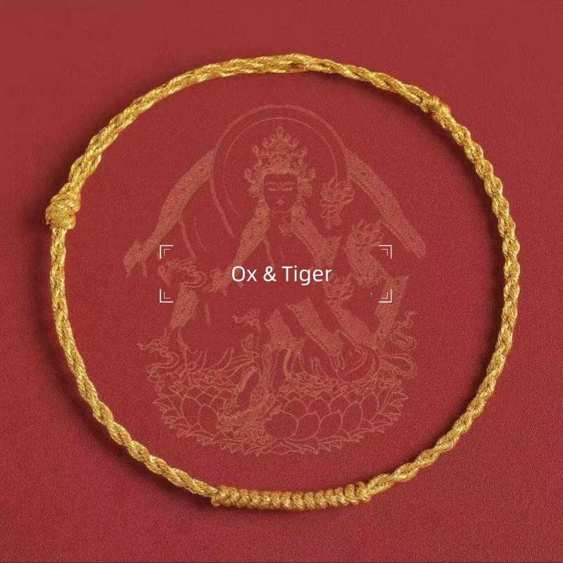 LuckyCharms Chinese Zodiac Protection Blessing Braided Rope Bracelet