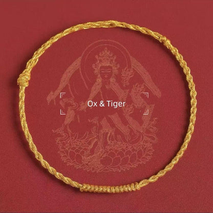 LuckyCharms Chinese Zodiac Protection Blessing Braided Rope Bracelet