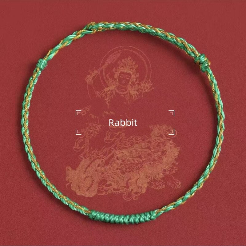 LuckyCharms Chinese Zodiac Protection Blessing Braided Rope Bracelet