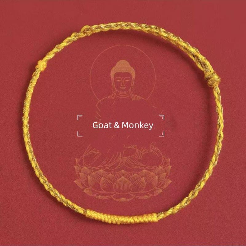 LuckyCharms Chinese Zodiac Protection Blessing Braided Rope Bracelet